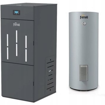 Piec, Kocioł Ferroli na pellet 12 kW + zasobnik 107 Piec, Kocioł Ferroli na pellet 12 kW + zasobnik 107