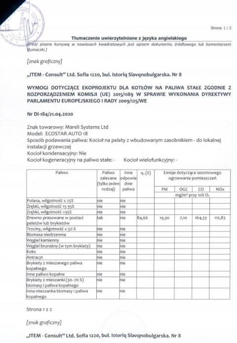 Piec Kocioł Ferroli premium na pellet 18 kW z płaszczem wodnym ZUM Piec Kocioł Ferroli premium na pellet 18 kW z płaszczem wodnym ZUM
