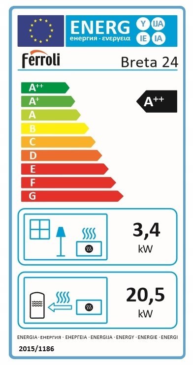 Piec Kocioł na pellet FERROLI BRETA 24kW Z PŁASZCZEM WODNYM Piec Kocioł na pellet FERROLI BRETA 24kW Z PŁASZCZEM WODNYM