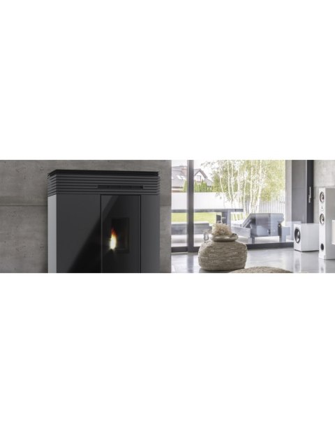 Piec piecyk na pellet Veronica Ghost Air N Black Line 9 kw czarny Piec piecyk na pellet Veronica Ghost Air N Black Line 9 kw czarny