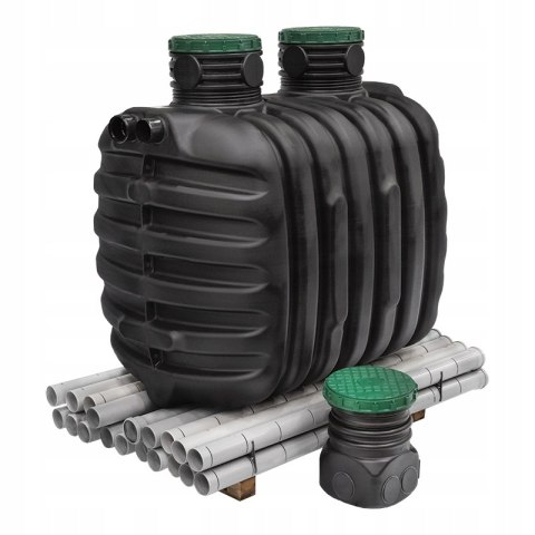Oczyszczalnia przydomowa zestaw z drenażem rozsączającym 2700L W-261G Oczyszczalnia przydomowa zestaw z drenażem rozsączającym 2700L W-261G