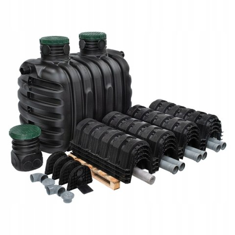 Oczyszczalnia przydomowa zestaw z komorami rozsączającymi 2700L W-264G Oczyszczalnia przydomowa zestaw z komorami rozsączającymi 2700L W-264G