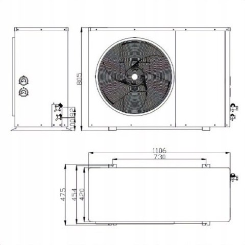 Pompa ciepła HYMON Blaupunkt Split 10 kW z pompą obiegową BLP10P3V1S Pompa ciepła HYMON Blaupunkt Split 10 kW z pompą obiegową BLP10P3V1S