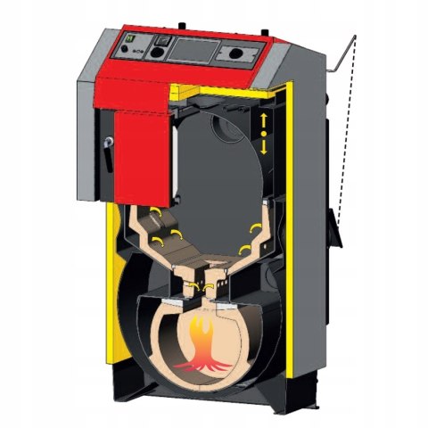 Kocioł na pellet Atmos D 25 P - 24 kW, stalowy, automatyczne spalanie Kocioł na pellet Atmos D 25 P - 24 kW, stalowy, automatyczne spalanie