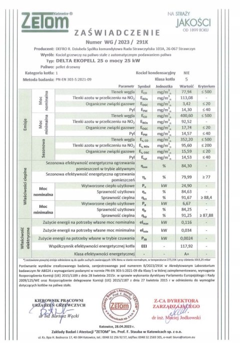 Kocioł na pellet DELTA EKOPELL 25 kW - wersja prawa Defro KCO-D-25-EP-P Kocioł na pellet DELTA EKOPELL 25 kW - wersja prawa Defro KCO-D-25-EP-P