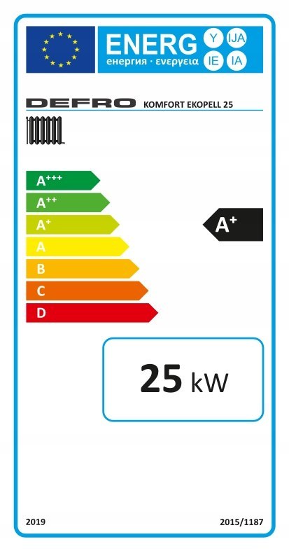 Kocioł na pellet KOMFORT EKOPELL 25 kW - wersja lewa Defro KCO-KE-25-EP-L Kocioł na pellet KOMFORT EKOPELL 25 kW - wersja lewa Defro KCO-KE-25-EP-L