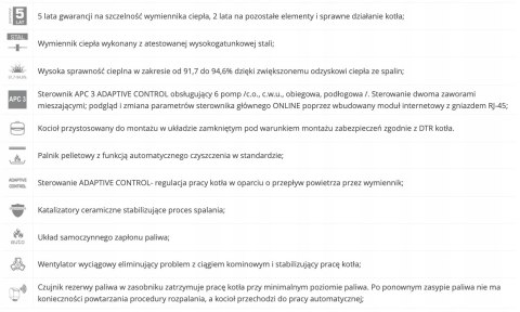Kocioł na pellet SMART EKOPELL 12 kW - wersja prawa Defro KCO-SMP-12-P Kocioł na pellet SMART EKOPELL 12 kW - wersja prawa Defro KCO-SMP-12-P