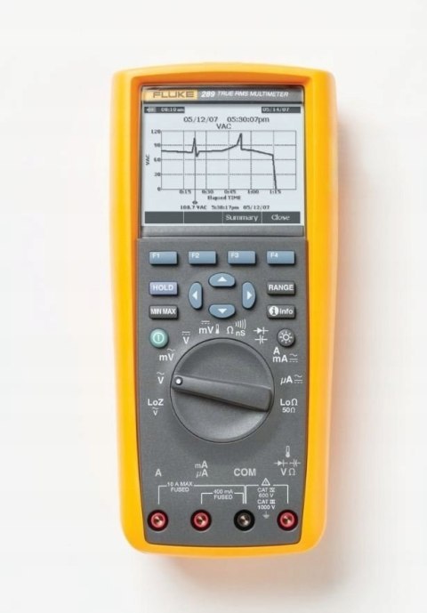 Multimetr przemysłowy TRUE-RMS FLUKE 289/FVF/EUR z oprogramowaniem, 3947812 Multimetr przemysłowy TRUE-RMS FLUKE 289/FVF/EUR z oprogramowaniem, 3947812