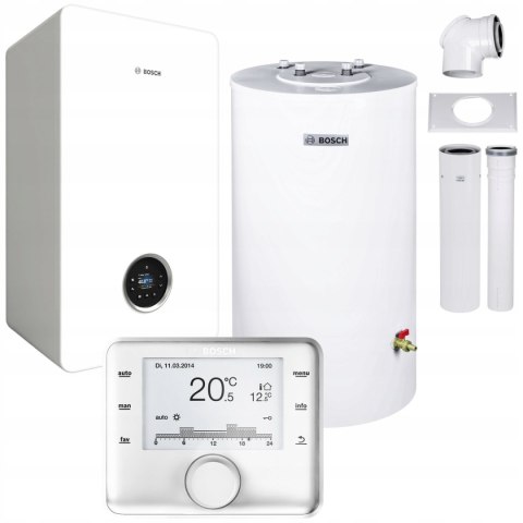 Pakiet Kocioł kondensacyjny Bosch Cerapur GC5700iW15P + WST120 + CW400 Pakiet Kocioł kondensacyjny Bosch Cerapur GC5700iW15P + WST120 + CW400