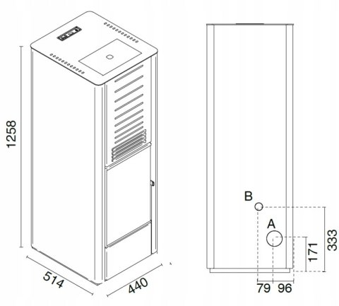 Piec na pellet Eva Calor Karen 9 kW zbiornik 45kg Piec na pellet Eva Calor Karen 9 kW zbiornik 45kg