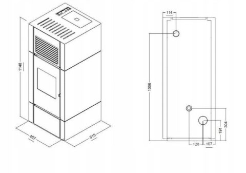 Piec piecyk na pellet Eva Calor Nia 15 kW z DGP czarny biały bordowy Piec piecyk na pellet Eva Calor Nia 15 kW z DGP czarny biały bordowy