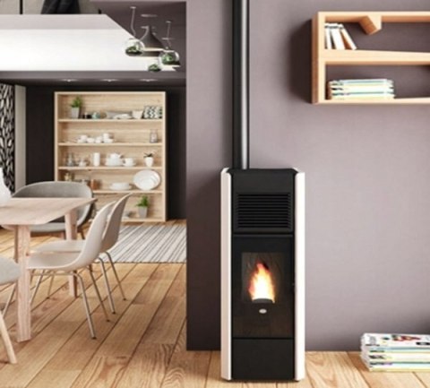 Piec piecyk na pellet Eva Calor Nia 15 kW z DGP czarny biały bordowy Piec piecyk na pellet Eva Calor Nia 15 kW z DGP czarny biały bordowy