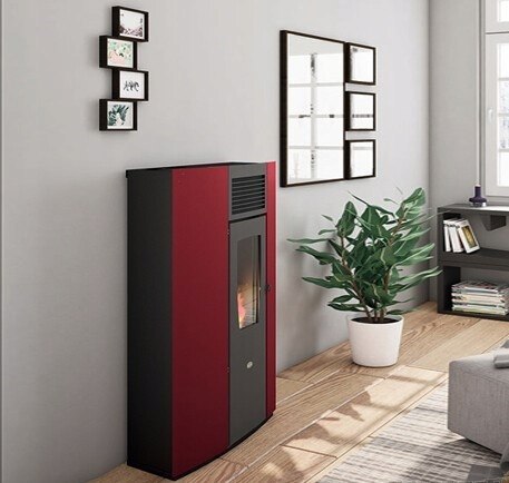 Piec piecyk na pellet Eva Calor Perla 7,5 kW czerwony Piec piecyk na pellet Eva Calor Perla 7,5 kW czerwony