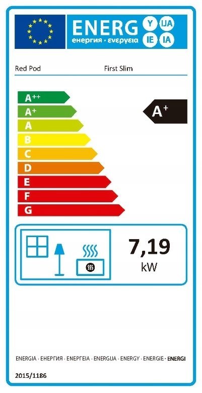 Piecyk na pellet REDPOD First Advance Slim 8 kW biały z nadmuchem Piecyk na pellet REDPOD First Advance Slim 8 kW biały z nadmuchem