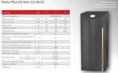 Piec Kocioł Biawar jednofunkcyjny stalowy na pellet 18 kW Piec Kocioł Biawar jednofunkcyjny stalowy na pellet 18 kW