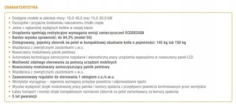 Piec Kocioł FERROLI Biopellet Compact 50 kW c.o. cwu na pellet Piec Kocioł FERROLI Biopellet Compact 50 kW c.o. cwu na pellet
