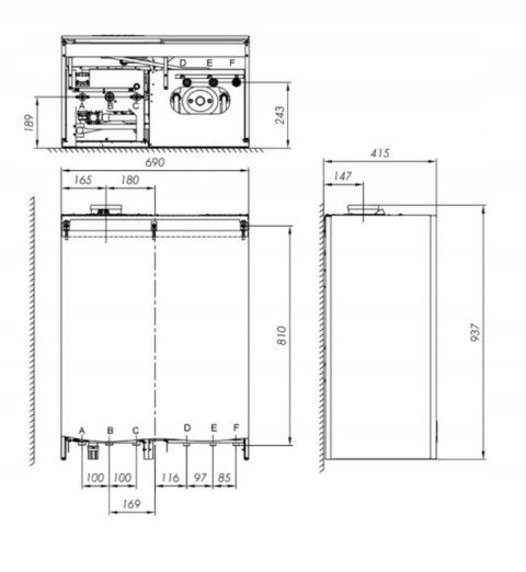 Piec Termet dwufunkcyjny z zasobnikiem stalowy na gaz 25 kW Piec Termet dwufunkcyjny z zasobnikiem stalowy na gaz 25 kW