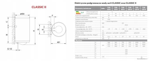 Podgrzewacz wody Biawar 2000 W 100 l 29652 Podgrzewacz wody Biawar 2000 W 100 l 29652