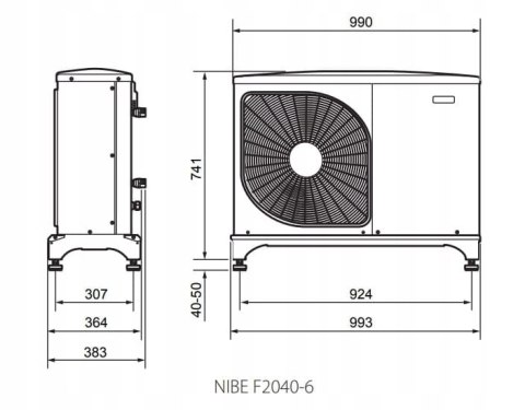 Pompa ciepła Nibe F2040 6 kW Pompa ciepła Nibe F2040 6 kW