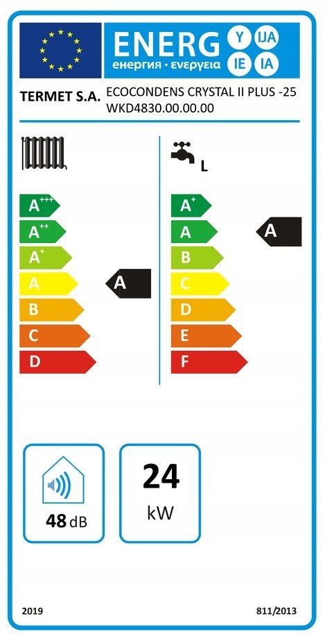 TERMET Kocioł gazowy ECOCONDENS 25KW CRYSTAL II 2F TERMET Kocioł gazowy ECOCONDENS 25KW CRYSTAL II 2F