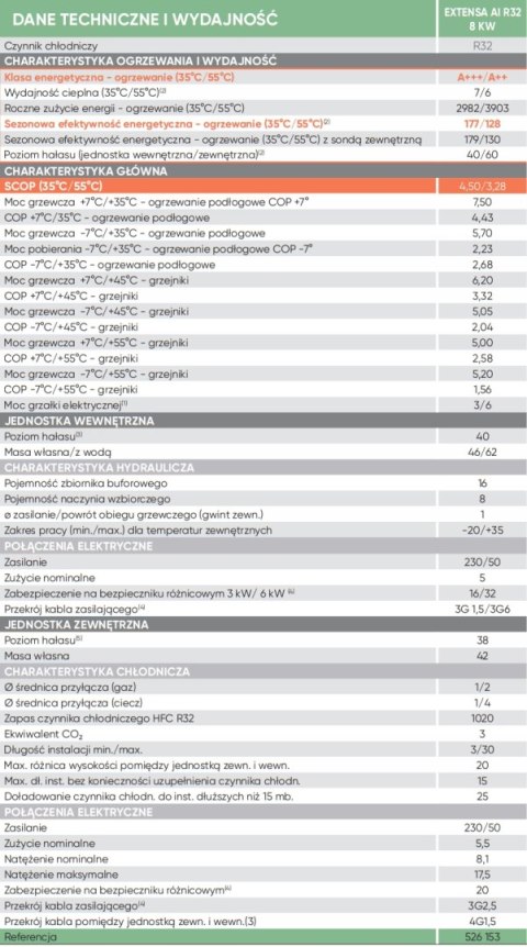 Wydajna Powietrzna pompa ciepła EXTENSA AI R32 8kW Atlantic, 526153 Wydajna Powietrzna pompa ciepła EXTENSA AI R32 8kW Atlantic, 526153