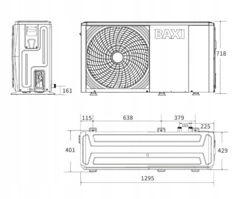 BAXI BDR THERMEA pompa ciepła powietrze/woda AURIGA 6 M-A monoblok 1-f