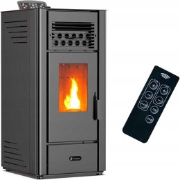 Kominek Piec na Pellet 10 KW Anita Sannover czarny Klasa energetyczna A+