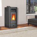 Kominek Piec na Pellet 10 KW Anita Sannover czarny Klasa energetyczna A+