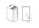PIEC NA PELLET EVA CALOR Thelma 9 kW z nadmuchem czarny