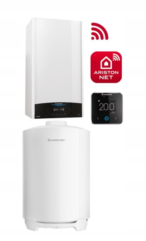 Pakiet Kocioł GENUS ONE SYSTEM 24 zasobnik BCH 120 termostat wi-fi Ariston
