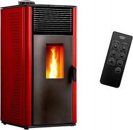 Piec na pellet Anita 12 kW Sannover bordowy klasa A+