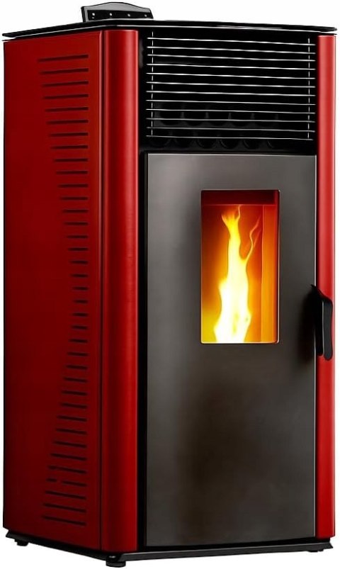 Piec na pellet Anita 12 kW Sannover bordowy klasa A+