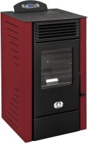 Piec na pellet California 8kw Italia klasa A+ bordowy