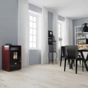 Piec na pellet California 8kw Italia klasa A+ bordowy