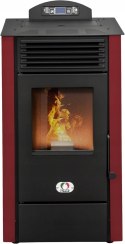 Piec na pellet California 8kw Italia klasa A+ bordowy