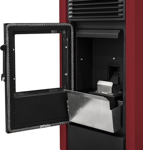 Piec na pellet California 8kw Italia klasa A+ bordowy
