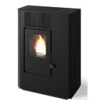 Piec piecyk kominek na pellet Eva Calor Nella Slim 9 kW z DGP czarny