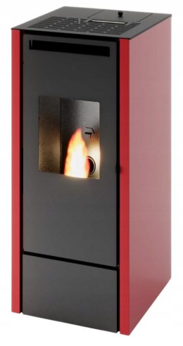 Piec piecyk na pellet Eva Calor Cinzia 11 kW z DGP czerwony