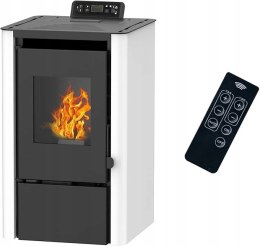 Piec powietrzny na pellet Sannover Anita 7,6 kW biały