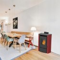 Piec powietrzny na pellet Sannover Anita 7,6 kW bordowy