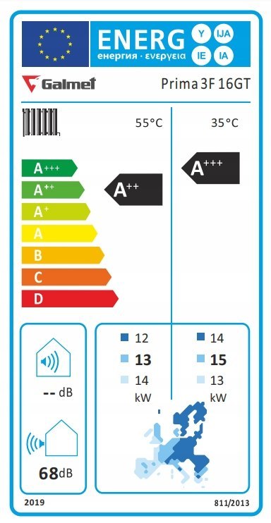 GALMET Pompa ciepła powietrzna monoblok Prima 16 GT-15,9 kW + TG-300 + B-60
