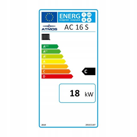 Kocioł na drewno 16 kW ATMOS AC 16S, zgazowywanie drewna i węgla, EcoDesign