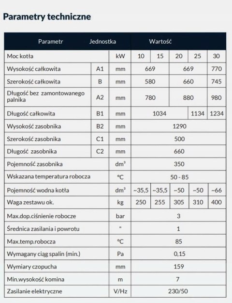 Kocioł na pellet Kipi MPM ECOENERGY 20 kW ecoTouch 860