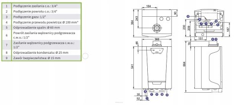 Piec De Dietrich jednofunkcyjny stalowy na gaz 24,8 kW