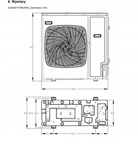 Pompa ciepła Haier MONOBLOK AU082FYCRA (HW) HAI00955 ATW-A01 YR-E27