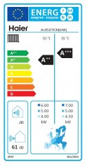 Pompy ciepła monoblok Haier Super Aqua 5 kW AU052FYCRB(HW) ATW-A01 YR-E27