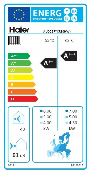 Pompy ciepła monoblok Haier Super Aqua 5 kW AU052FYCRB(HW) ATW-A01 YR-E27