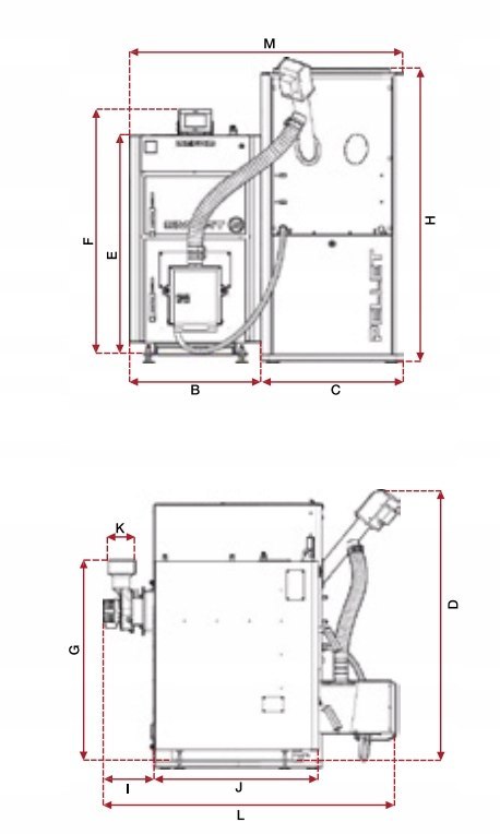 Kocioł na pellet SMART EKOPELL 38 kW - wersja prawa Defro KCO-SMP-38-P