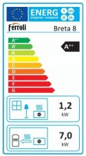 PIEC NA PELLET Ferroli BRETA PELLET PRO 8 kW | płaszcz wodny | termokominek