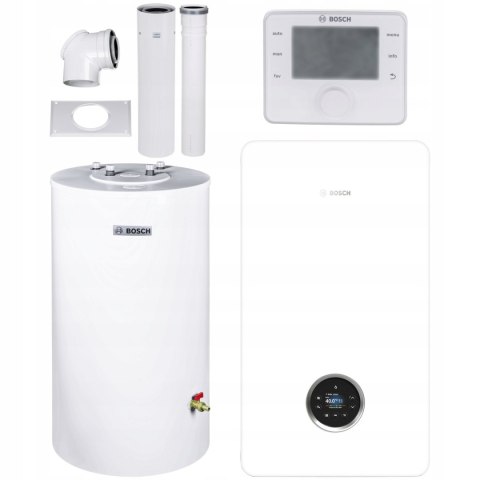 Pakiet Kocioł kondensacyjny Bosch Cerapur GC5700iW15P + WST120 + CW400